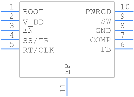 TPS54561QDPRTQ1 - Texas Instruments - PCB symbol