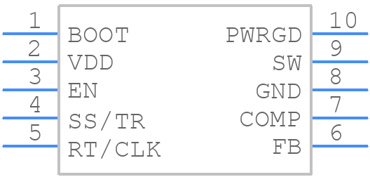 TPS54561QDPRRQ1 - Texas Instruments - PCB symbol