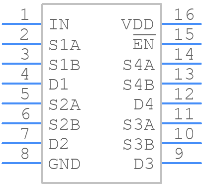 ADG774ABRQZ-REEL - Analog Devices - PCB symbol