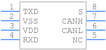 MCP2557FD-H/SN - Microchip - PCB symbol