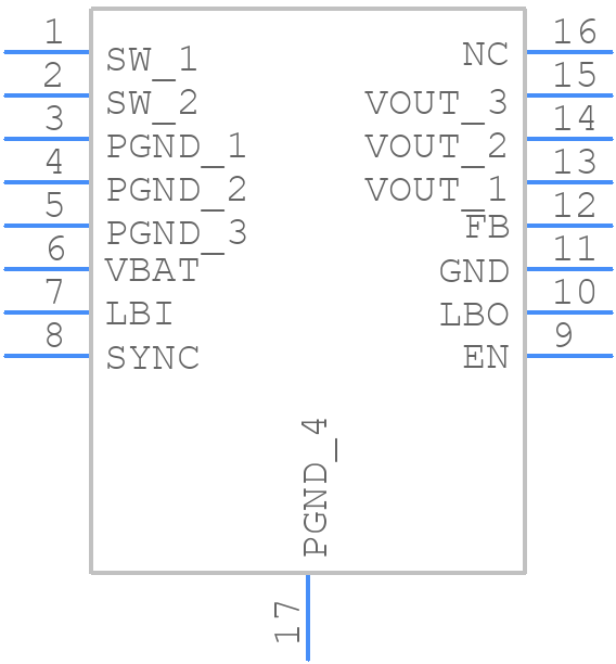 TPS61032PWPRG4 - Texas Instruments - PCB symbol