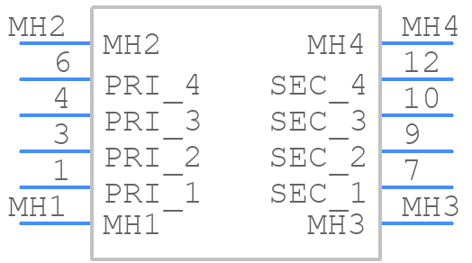 VPP36-820 - Triad Magnetics - PCB symbol