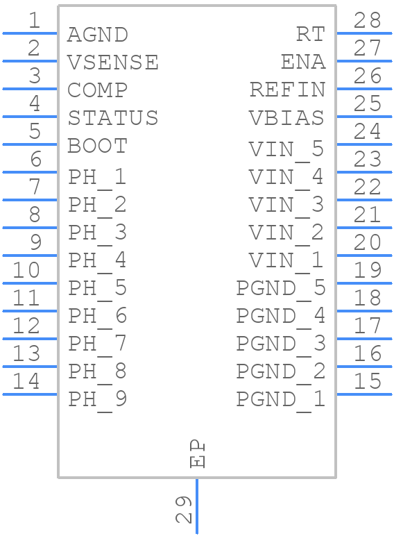 TPS54972PWP - Texas Instruments - PCB symbol