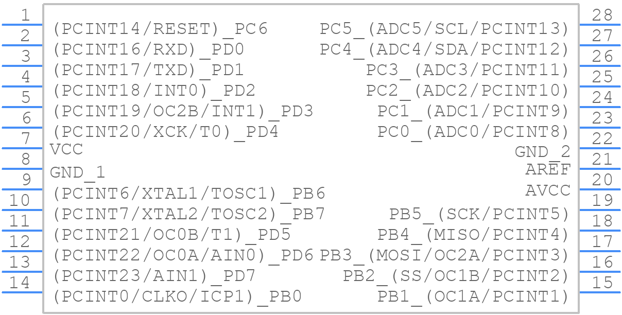 ATMEGA328-PU - Microchip - PCB symbol