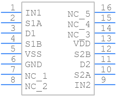 ADG1236YRUZ-REEL7 - Analog Devices - PCB symbol