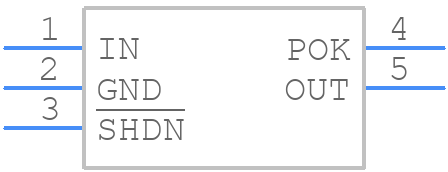 MAX8888EZK33+T - Analog Devices - PCB symbol