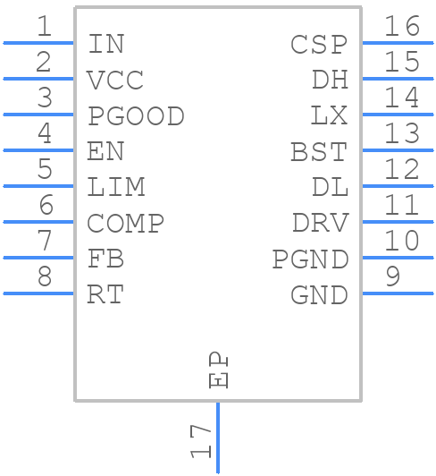 MAX15046BAEE+ - Analog Devices - PCB symbol