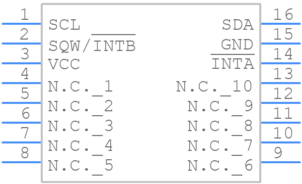 DS1337C/T&R - Analog Devices - PCB symbol