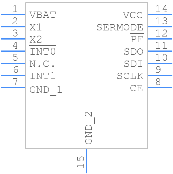 DS1343D-33+T&R - Analog Devices - PCB symbol