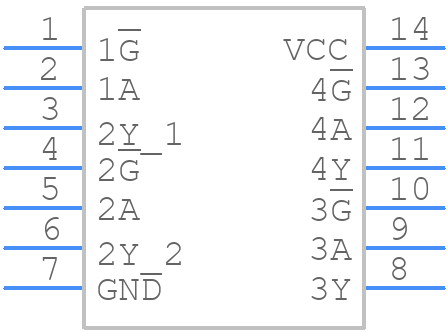 TC74HC125AP(F) - Toshiba - PCB symbol