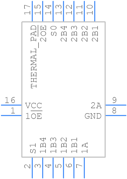 SN74CB3Q3253RGYR - Texas Instruments - PCB symbol