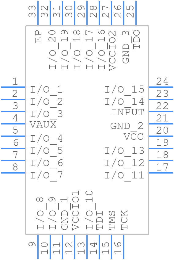 XC2C32A-6QFG32I - AMD - PCB symbol