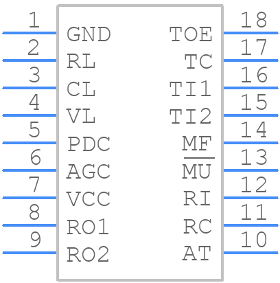 BA6566 - ROHM Semiconductor - PCB symbol