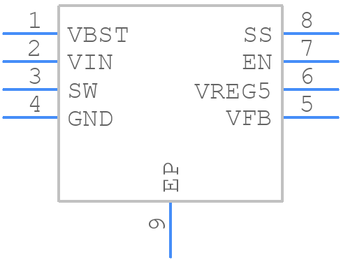TPS54239DDAR - Texas Instruments - PCB symbol
