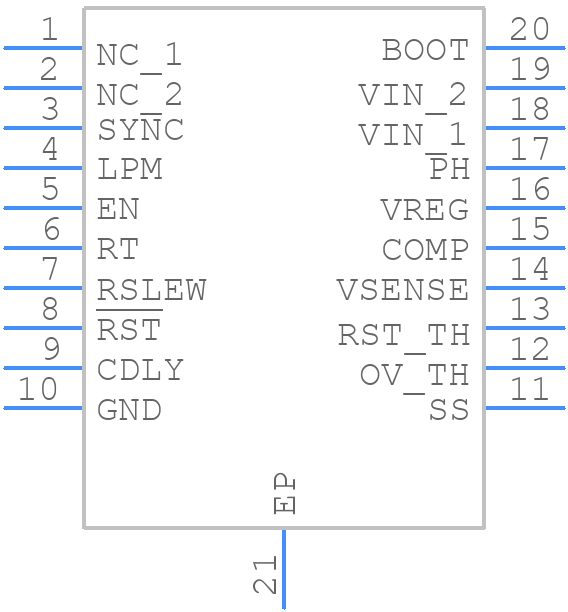 TPS54262MPWPTEP - Texas Instruments - PCB symbol