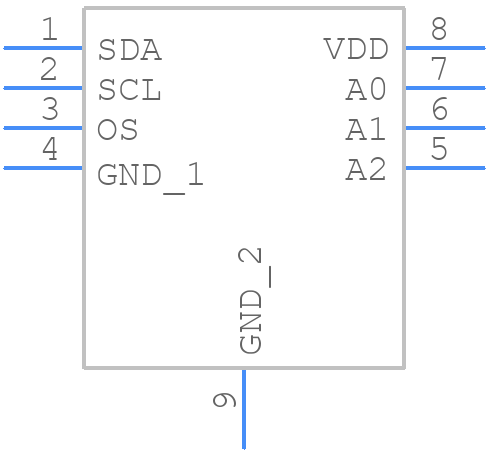 MAX30205MTA+ - Analog Devices - PCB symbol