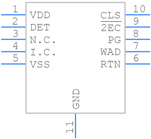 MAX5969AETB+T - Analog Devices - PCB symbol