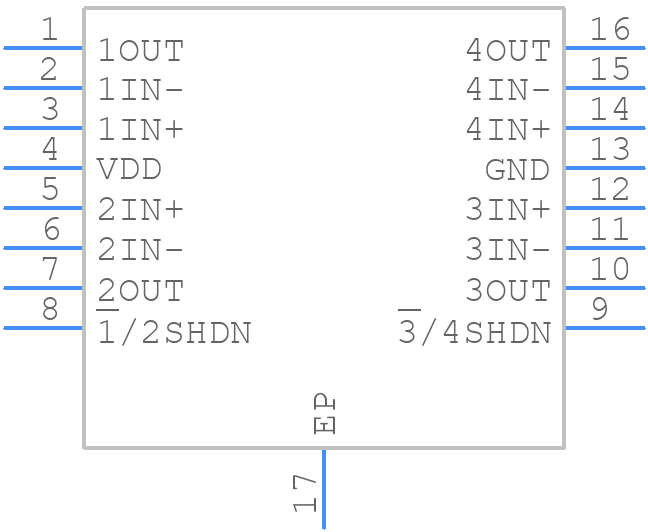 TLV2475CPWPR - Texas Instruments - PCB symbol