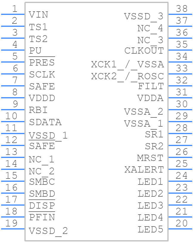 BQ20Z80DBTR-V102G4 - Texas Instruments - PCB symbol