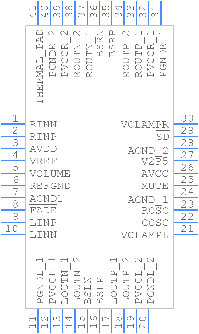 PAM8610TR - Diodes Incorporated - PCB symbol