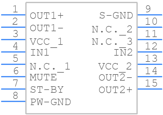TDA7297SA - STMicroelectronics - PCB symbol