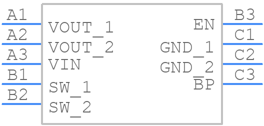 TPS61259YFFR - Texas Instruments - PCB symbol