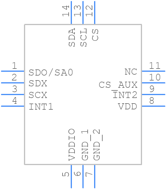 LSM6DS3USTR - STMicroelectronics - PCB symbol
