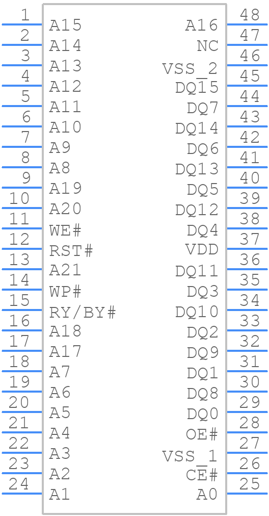 SST38VF6401B-70I/TV - Microchip - PCB symbol