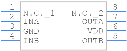 ICL7667CBA+ - Analog Devices - PCB symbol