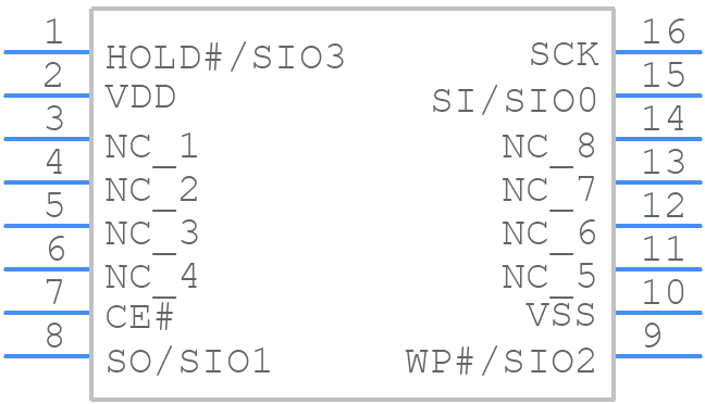 SST26VF064BA-104I/SO - Microchip - PCB symbol