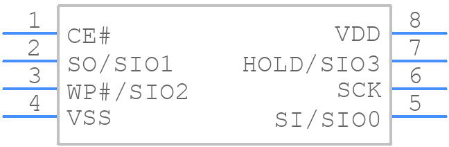 SST26VF016BT-104I/SN - Microchip - PCB symbol
