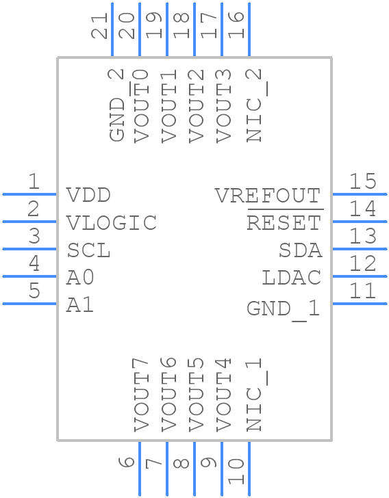 AD5675RBCPZ-REEL7 - Analog Devices - PCB symbol