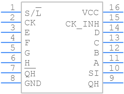TC74HC165AP(F) - Toshiba - PCB symbol