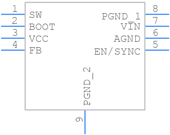 LMR23625CFDDA - Texas Instruments - PCB symbol
