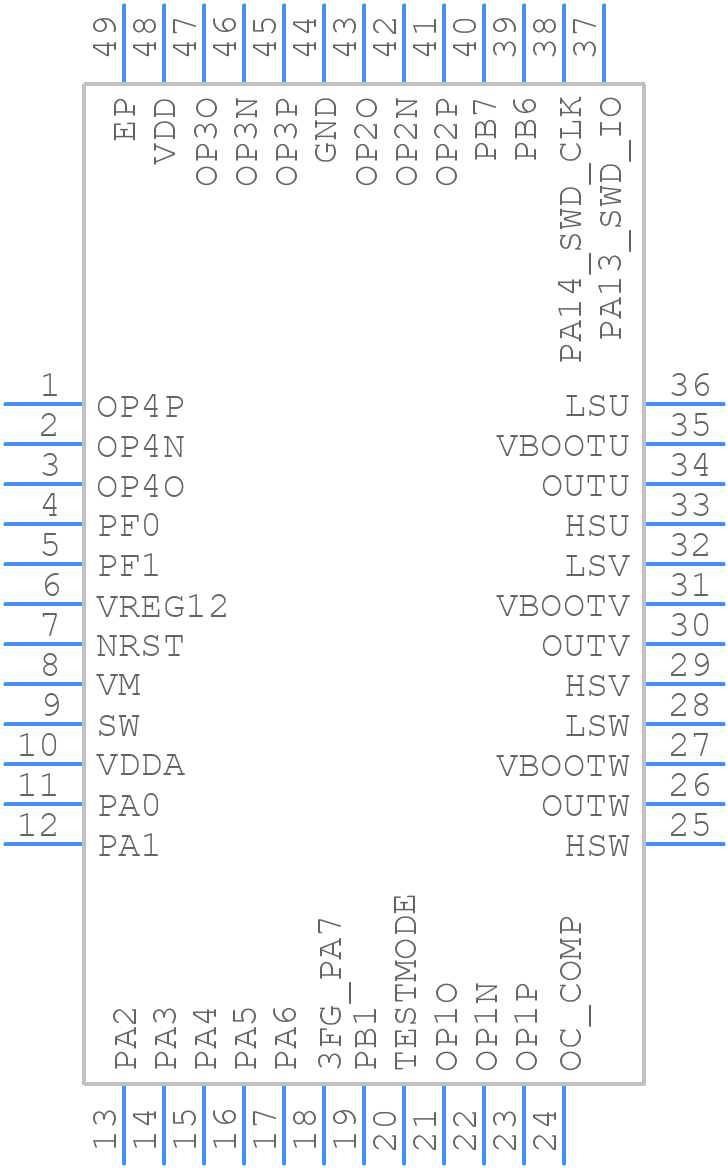 STSPIN32F0 - STMicroelectronics - PCB symbol
