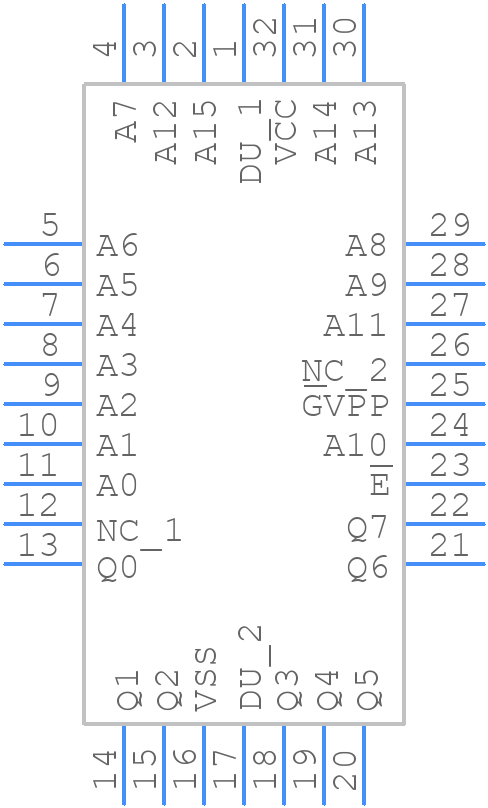 M27C512-90C1 - STMicroelectronics - PCB symbol