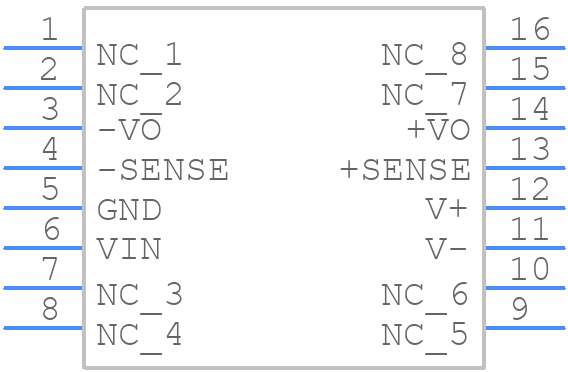 DRV134UA/1KE4 - Texas Instruments - PCB symbol