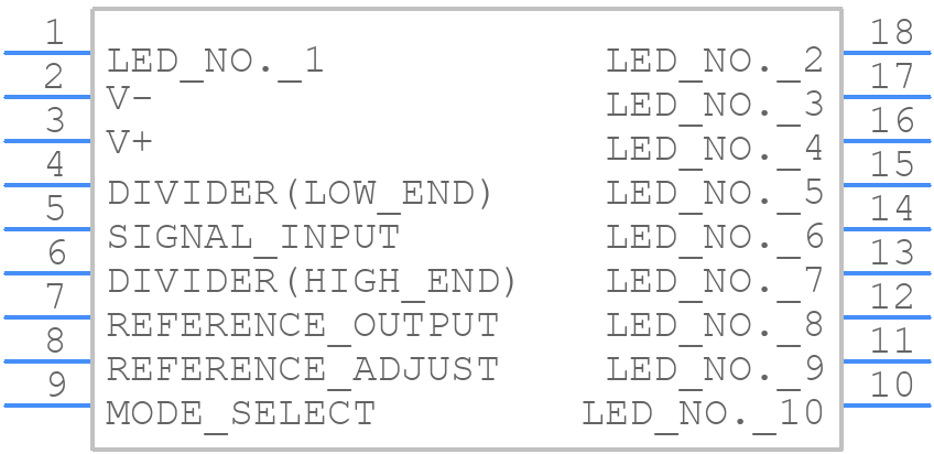 LM3916N - Texas Instruments - PCB symbol