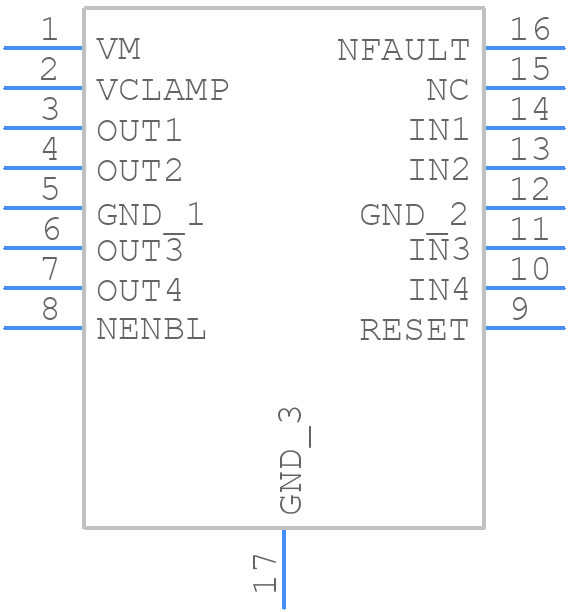 DRV8803PWPR - Texas Instruments - PCB symbol