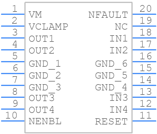 DRV8803DWR - Texas Instruments - PCB symbol