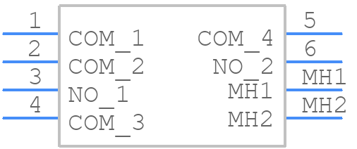100DP1T2B4M6QE - E-Switch - PCB symbol