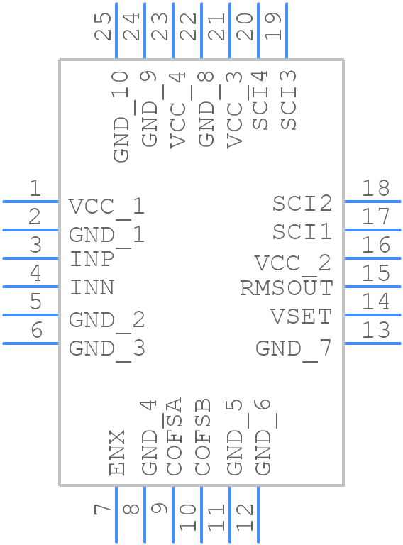 HMC1020LP4ETR - Analog Devices - PCB symbol