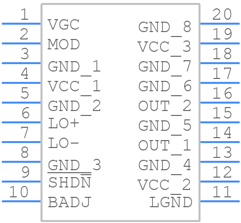 MAX2402EAP - Analog Devices - PCB symbol