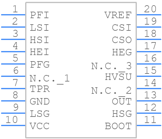 L6382DTR - STMicroelectronics - PCB symbol