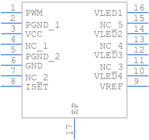 IS31LT3117-ZLS4 - Lumissil Microsystems - PCB symbol
