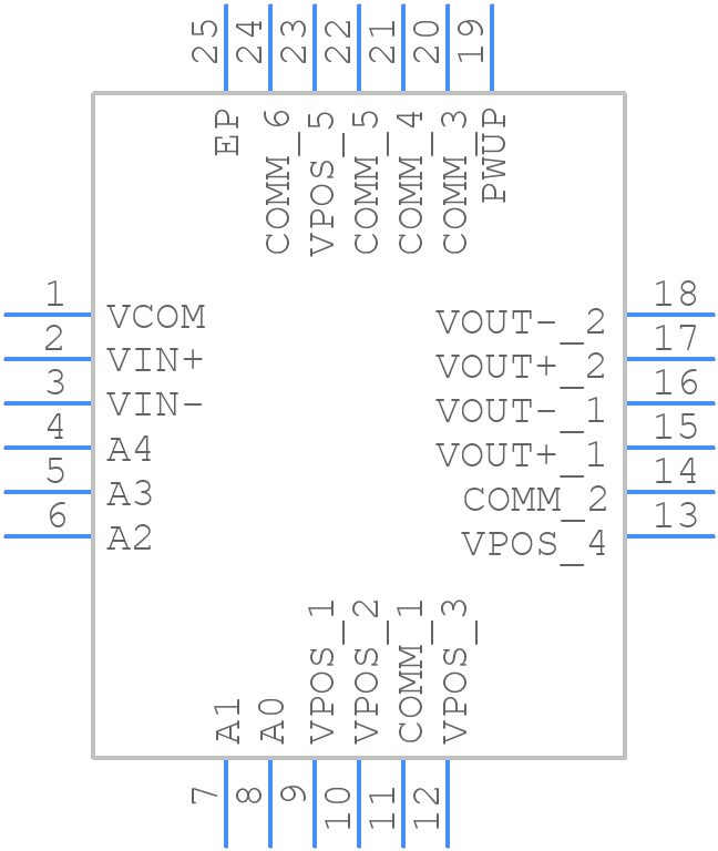 AD8375ACPZ-R7 - Analog Devices - PCB symbol