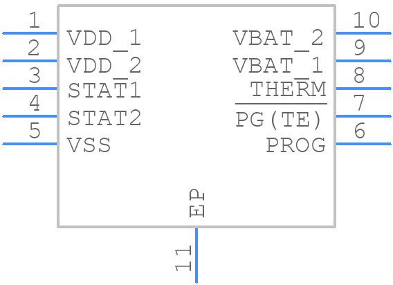 MCP73833-GPI/MF - Microchip - PCB symbol
