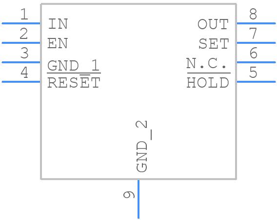MAX5024LASA+T - Analog Devices - PCB symbol