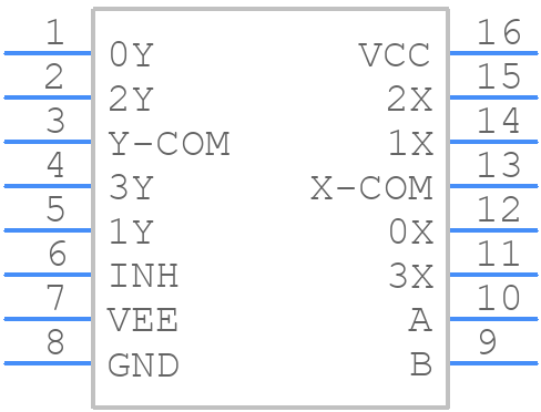 TC74HC4052AF(F) - Toshiba - PCB symbol