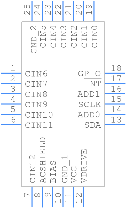 AD7147WPACPZ-1500R - Analog Devices - PCB symbol